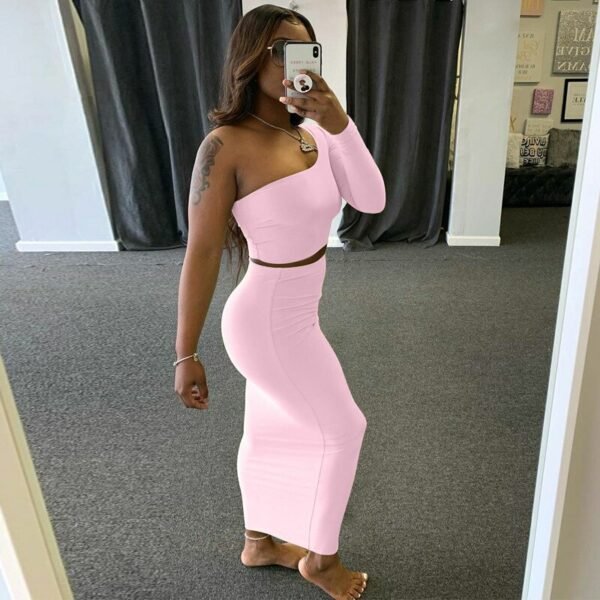 2 Picee Dress Set Women Off Shoulder And Skirt Summer Sexy Beach Dresses 2021 Fashion Holiday 5