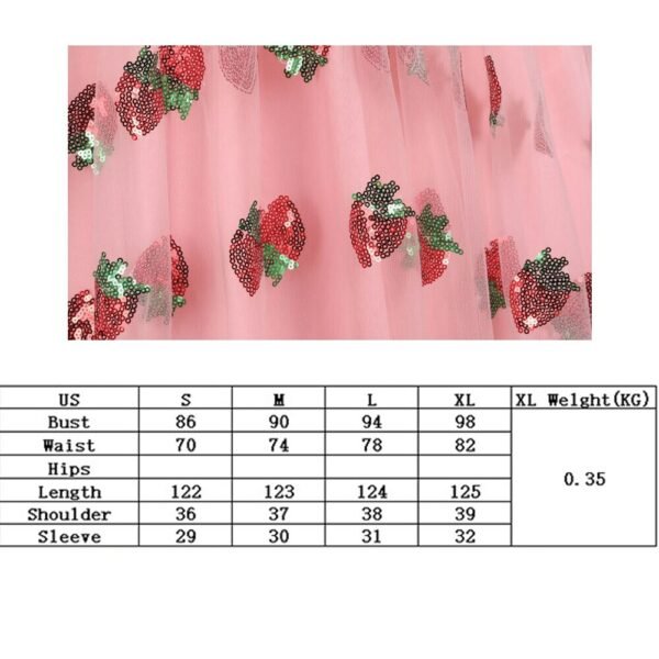 Female Summer New 2020 Sexy V Neck Belt Strawberry Hot Stamping Short Sleeve Party Mid Length 5